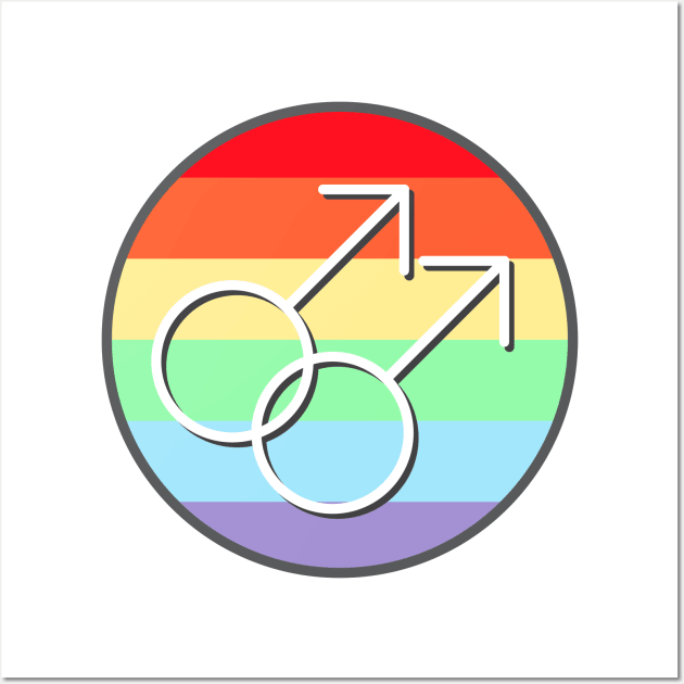 Gay Pride Rainbow Symbols Wall Art by s.hiro